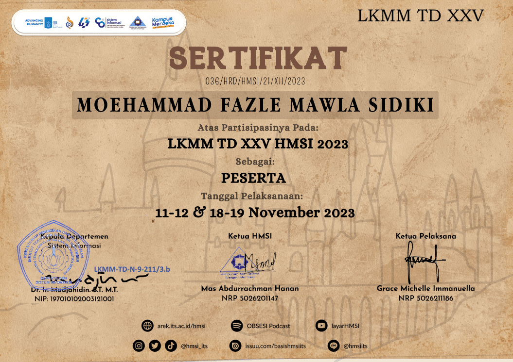 LKMM Tingkat Dasar (TD) XXV